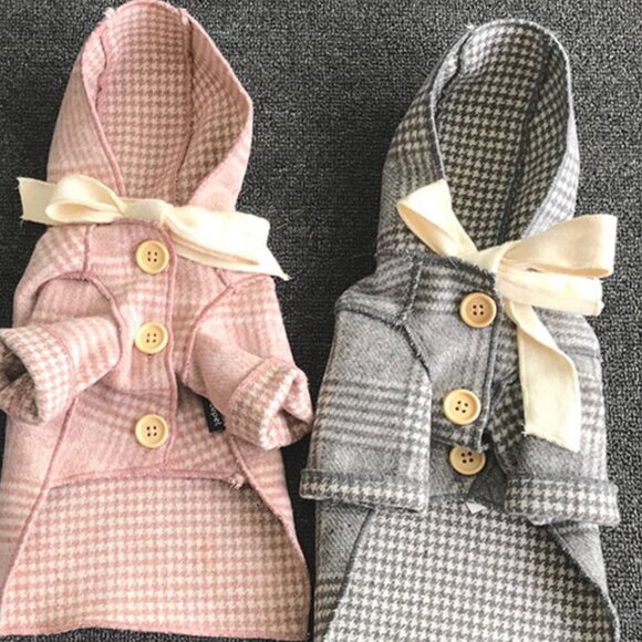 🐾 HOST PICK 🔥Custom embroidered plaid dog jacket - Picture 1 of 12